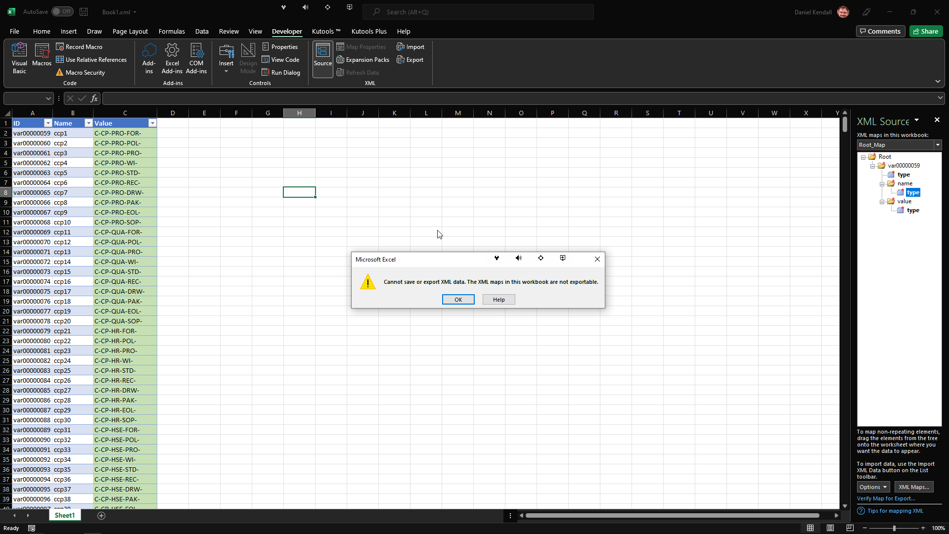 Excel to XML global variable import - RoboTask forum